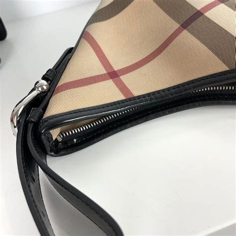 burberry supernova check hobo|BURBERRY Supernova Check Large Larkin Hobo Black.